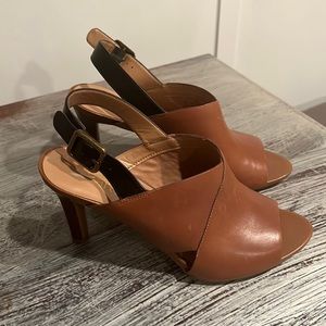 Franco Sarto Quatrain leather sling back heels